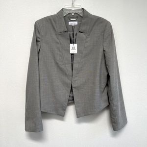 *NWT Calvin Klein Asymmetrical Open Front Blazer